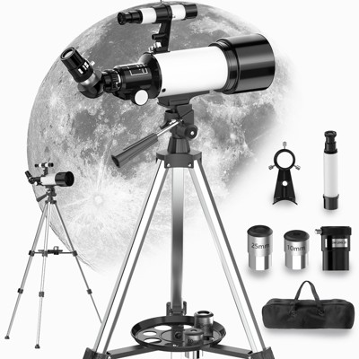 ESSLNB ES-2015 70mm Astronomical Refractor Telescope For Kids & Beginners – 180x Max, 360mm Focal Length, Includes Tripod & Phone Adapter