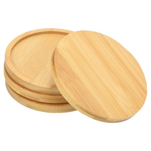 Unique Bargains Indoor Round Bamboo Planter Saucer Drip Tray Plant Drainage Trays 4.33'' OD - image 1 of 4