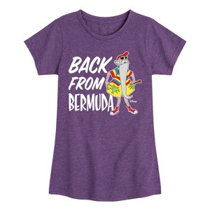 Girls' - Disney - Straight Outta Bermuda Fitted Short Sleeve Graphic T-Shirt - 1 of 4