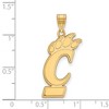 Black Bow Jewelry 14k Yellow Gold Cincinnati Bearcats NCAA Extra Large Pendant - 2 of 3