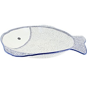Blue Rose Polish Pottery S017 Manufaktura Large Fish Platter - 1 of 1