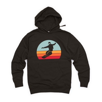 Simply Sage Market Women's Graphic Hoodie Snowboard With Stripes