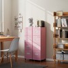 AOBABO Metal File Storage Cabinet With 4 Drawer And Lock,File Cabinet With Name Card Holder For A4 Letter/legal Size, Assembly Required, Pink - 2 of 4