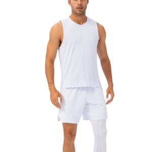 Anna-Kaci Active Men's Sleeveless Performance Tank Top with Side Slits and Breathable Quick-Dry Fabric - 1 of 4