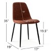 Set of 4 Upholstered Dining Chairs with Metal Legs, Modern Fabric Accent Kitchen Chairs for Dining Room or Small Spaces-Maison Boucle - 3 of 4