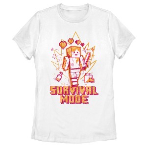Women's Minecraft Survival Mode Sketch T-Shirt - 1 of 4
