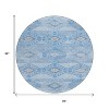 Blue And Gray Aztec Washable Indoor Outdoor Area Rug - 3 of 4