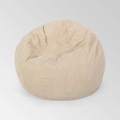 Round Bean Bag Sit on it - DONUT - khaki/orange_clone