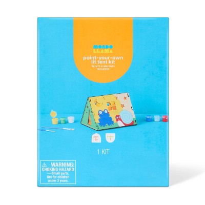 Summer Craft Lit Wood Camping Tent Painting Kit - Mondo Llama™