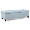 CAVINAS Modern Storage Ottoman Bench with Diamond Stitching,Versatile Footstool with Storage,End of Bed Bench for Living Room,Bedroom,Blue - 2 of 4