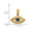 Black Bow Jewelry 14k Yellow Gold and Enameled SMALL Evil Eye Pendant, 14mm (9/16 Inch) - 4 of 4