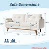 65 in Loveseat Sofa, Mid Century Modern Couch Comfy Love Seat Couches for Living Room, 2 Seater Deep Seat Sofa, Upholstered Couches - 2 of 4