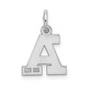 Black Bow Jewelry Sterling Silver, Amanda Collection Small Block Style Initial A Pendant - 3 of 4