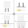FurnitureR Square Floating Shelves Set of 3, Wall Mounted Rustic Wood Shelves for Bathroom, Bedroom, Living Room, Kitchen, White - 3 of 4