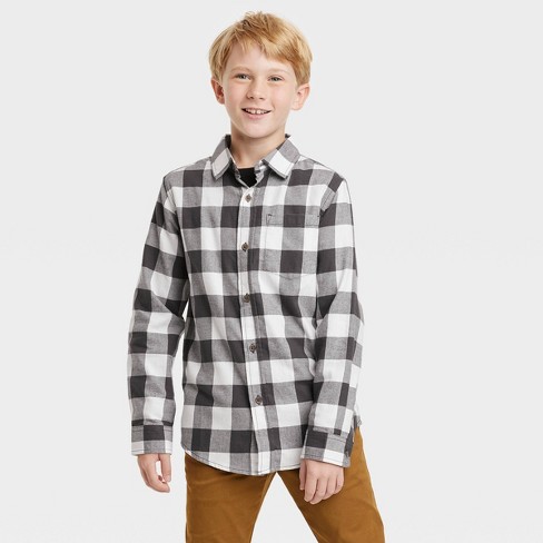 Boys' Button-Down Long Sleeve Flannel Shirt - Cat & Jack™ - image 1 of 3