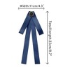 INSPIRE CHIC Women's Ribbon Bowknot Pre-Tied Pin Brooch Ties with Black Rhinestone - 2 of 4