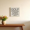 Slickblue Funny Golf Quote Wood Sign – Tragedies and Miracles – 7x7 Rustic Wall or Shelf Decor, Color Options - 2 of 3