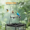 VINGLI Bird Cage, 68 Inch Wrought Iron Bird Cage with Play Top, Rolling Parakeet Cage for Cockatiels Lovebird Finches Canaries - 3 of 4