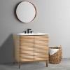 JONATHAN Y VAN1004 Calandre 20 in. W x 18 in. D x 33 in. H Thin Linear Slat Modern 2-Shelf Bath Vanity Cabinet Only (Sink Basin not Included) - 2 of 4
