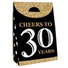 Big Dot of Happiness Adult 30th Birthday - Gold - Birthday Gift Favor Bags - Party Goodie Boxes - Set of 12 - 3 of 4