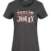 Women's - Instant Message - Christmas Feelin' Jolly Graphic T-shirt Dress - 2 of 4