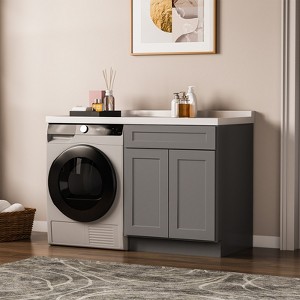 Kitchen Base Cabinet, Unassembled Cabinet with Adjustable Shelf without Top - 1 of 4