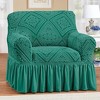 Collections Etc Ruffled Stretch Furniture Cover - 2 of 3