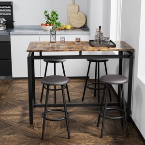 Bar Table and Chairs Set - 1 of 4