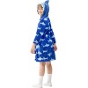Joyfy  Christmas Kids Robe for Boys, Hooded Boys Bath Robe with Sea Shark Pattern, Kids Christmas Pajamas - 3 of 4