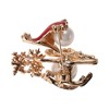 Unique Bargains Christmas Brooches YNCP7856 Alloy Dripping Wax Red Gold Tone 1.38"x0.98" 1 Pc - 4 of 4