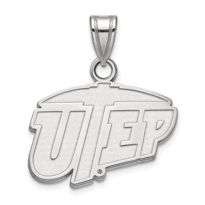 Black Bow Jewelry 14k White Gold Texas at El Paso Miners NCAA Small Pendant