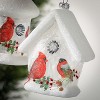 Glass Birdhouse Ornament Multicolor 4.25"H Glass Set of 2 - 2 of 2
