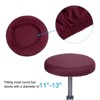 Unique Bargains Round Washable Elastic Bar Stool Cover for Dia 11"-13" Chair 4 Pcs - 3 of 4
