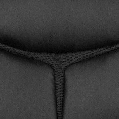 ErgoExecutive High Back Black Leather & Mesh Swivel Chair with Arms