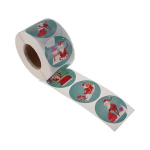 Unique Bargains Christmas Stickers for Ceramic Glass Metal Paper Plastic Peel Green Red White 1 Pcs - 1 of 4