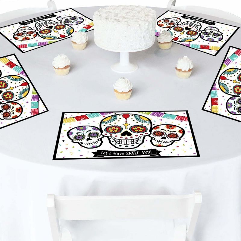 Big Dot of Happiness Day of The Dead - Paper Sugar Skull Party Coloring Sheets - Activity Placemats - Set of 16, 3 of 7