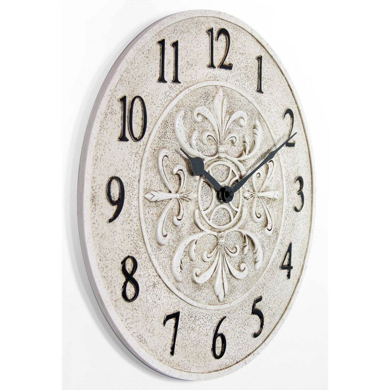 15" Blanc Fleur Wall Clock - Infinity Instruments, 4 of 8