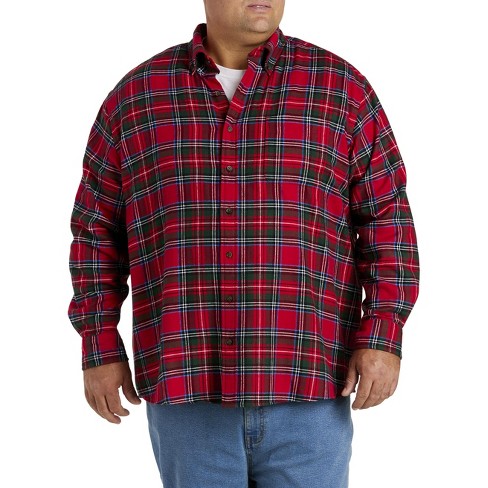 Essentials Men's Big & Tall Long-Sleeve Plaid Flannel Shirt fit by DXL 