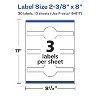 Avery Glossy White Wraparound Band Labels, 2-3/8" x 8", 30 Total - 4 of 4