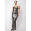 Slickblue Shimmering Sequin Tube Dress with V-Bar and Crisscross Back - Formal Bodycon Style, 3 Color Options, Sizes S-L - 3 of 4