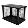 Merry PTH1031722510 Pet Cat Washroom Bench with Removable Partition Wall, Gray + Merry Products Decorative Pet Cage w/ Protection Box End Table, Black - 3 of 4