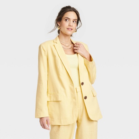 Ladies clearance linen blazer