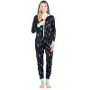 Ashford & Brooks Women's Mink Fleece Hooded One Piece Pajama Jumpsuit - 2 of 4