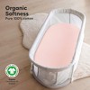 KeaBabies Organic Bassinet Sheet for Baby Girls, Boys, 2-Pack Soothe Bassinet Fitted Sheets, Bedside Bassinet Mattress Sheet - 2 of 4