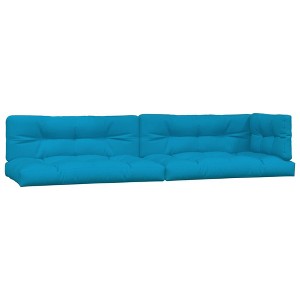 vidaXL Pallet Cushions Set in Blue - Outdoor Weather-Resistant Seating Comfortable Polyester Fabric - Universal Indoor Sofa Padding - 1 of 4