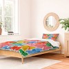 Deny Designs 2pc Twin/Twin XL Carriecantwell Rainbows Bright Multi Retro Kids' Duvet and Sham Set - 2 of 4