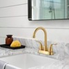 WOWOW 4 in. Centerset Double-Handle High Arc Bathroom Faucet - 2 of 4
