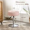 Arceso Adjustable Vanity Stool, 360° Swivel Faux Leather Stool for Makeup Room, Bathroom & Living Room - 2 of 4