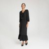 Women's Ruffled Neck Tie-Front Dress - A New Day™ - 3 of 4