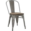 Modway Set of 2 Promenade Dining Side Chair Wood/Silver: Steel Frame, Non-Upholstered, 330 lbs Capacity - 3 of 4